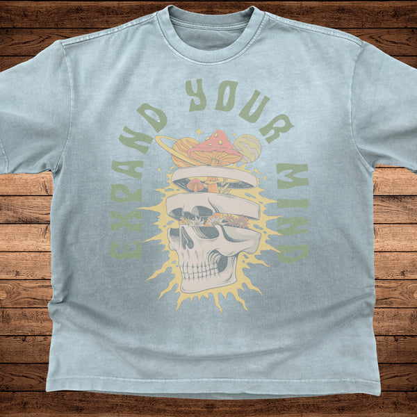 Expand Your Mind - Ultra - Heavyweight Vintage Washed Oversized T-Shirt - 300 GSM - Phantasmagorical